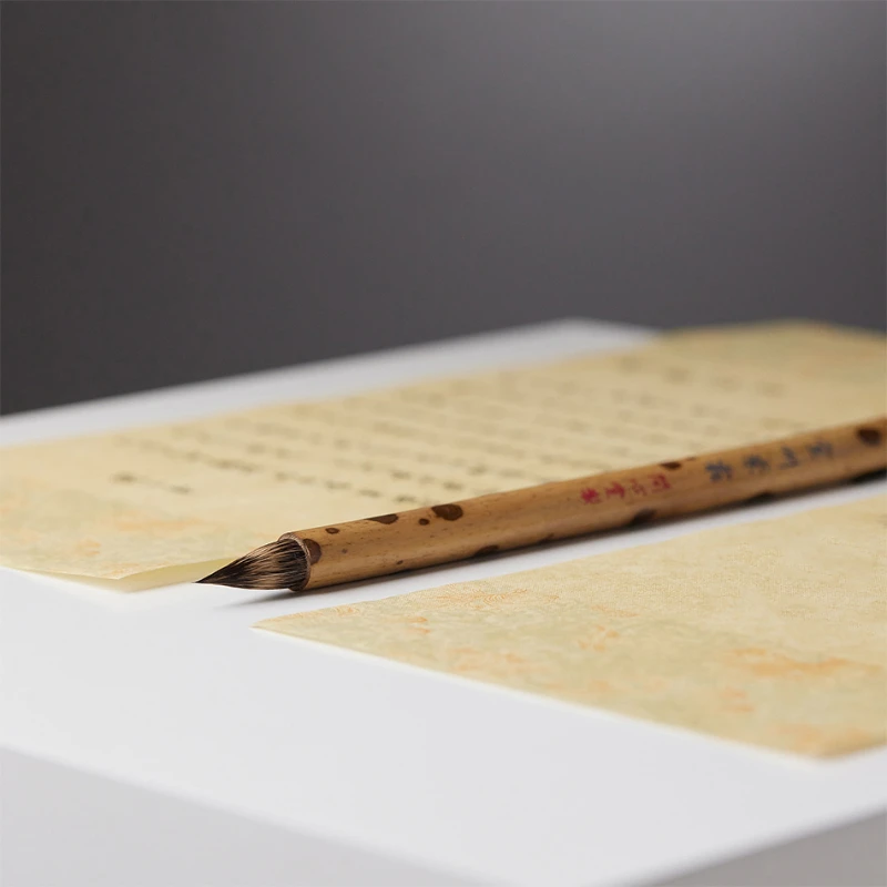 Professional Small Regular Script Brush Upscale Purple Rabbit Hair Writing Brush Handmade Running Script Calligraphy Brush Pen