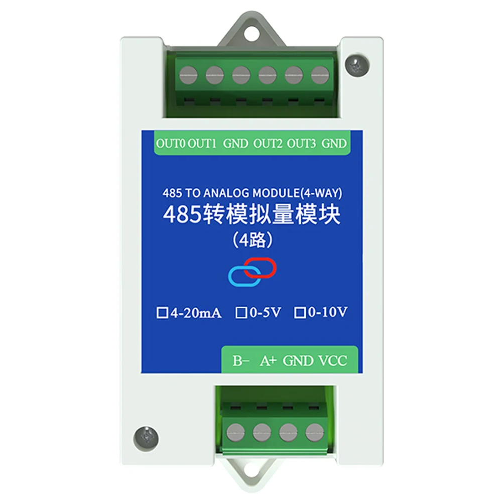 Conversion RS485 to 4-20mA 0-5V 0-10V Transform Module 2 4 Channel Modbus RTU RS485 to Analog Industrial Converter Modules