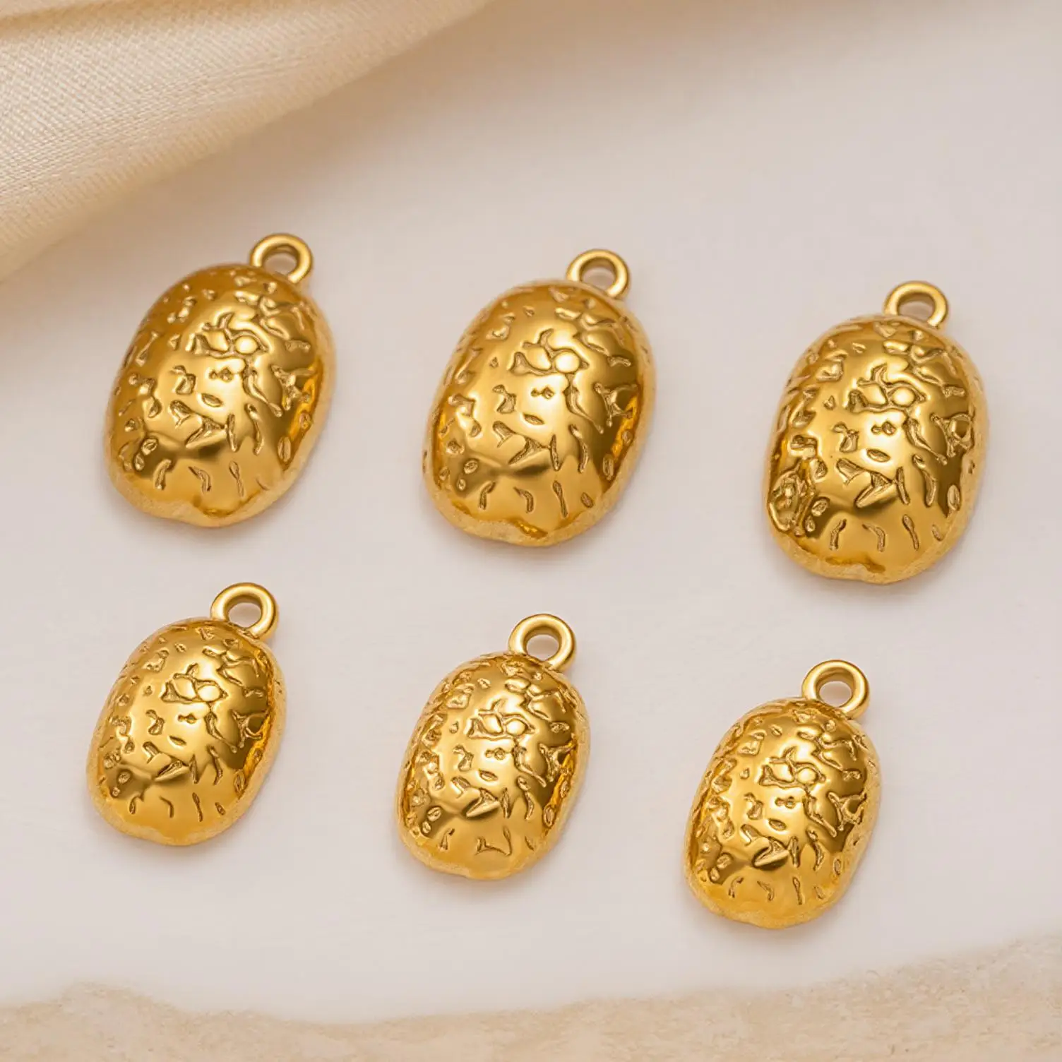 5 Stück/Set Edelstahl-Anhänger, ovale Basisplatten, Lünetten-Rahmen für Cabochons, Anhänger für DIY-Schmuck, handgefertigte Materialien und Zubehör – Detail 5