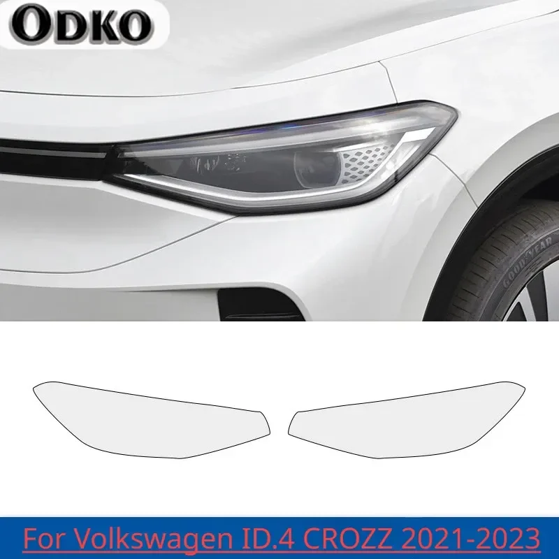 For Volkswagen ID.4 X ID.3 ID.6 CROZZ 2021-2023 Car Exterior Headlight TPU Protective Film Anti-scratch Repair Accessories