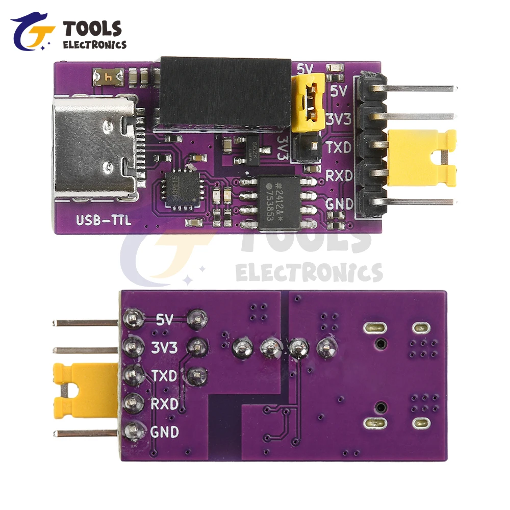 CH343 Isolated USB to TTL DC 3.3V/5V Serial Port Isolated Communication 6Mbps UART Downloader Module Type C Interface