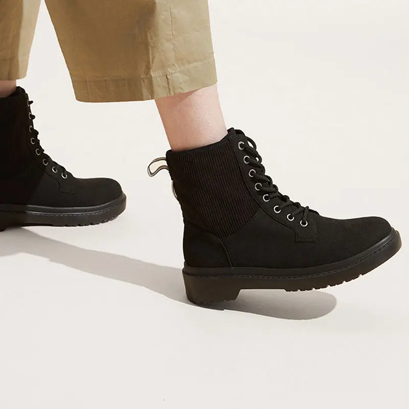 

Женские дышащие ботинки Beneath the Banana Boots на толстой подошве, увеличивающие рост, короткие, весенне-осенние, на плоской подошве