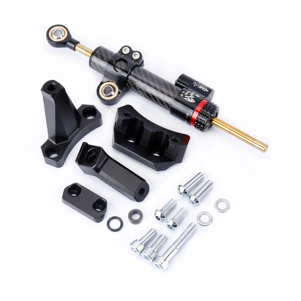 For Kawasaki Ninja 500 2024 - Motorcycle Steering Damper Bracket Ninja 400 2018-2024 CNC Aluminum Steering Damper Stabilizer Kit