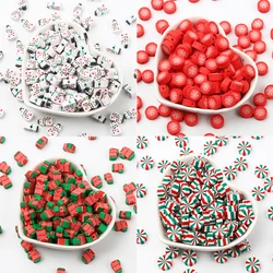 Christmas Clay Spacer Beads Santa Snowman Spacer Beads For Jewelry Making DIY Holiday Decoration Accessories