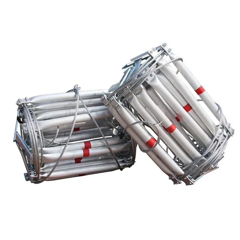 10m Steel Wire Rope  Ladder Fire Escape Rope  Household Fire Prevention High-Al  Rescue Engineering Climbing Ladder