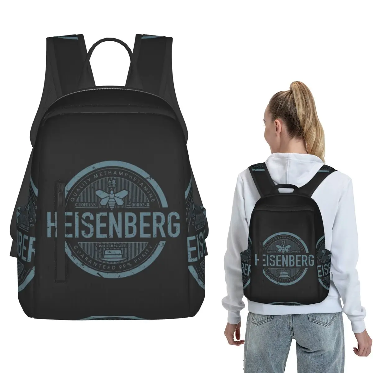 Breaking Bad Golden Moth Fashion Heisenberg Bee Backpack Daypack Boys Girls BookBag School Bag Shoulder Bags for Men Women