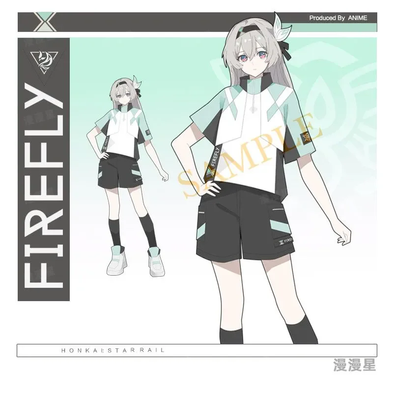 

Honkai：Star Rail Firefly Summer Anime T Shirt Summer Men T-Shirt Casual Women Short Sleeve Tees skirt ornament Halloween Gift
