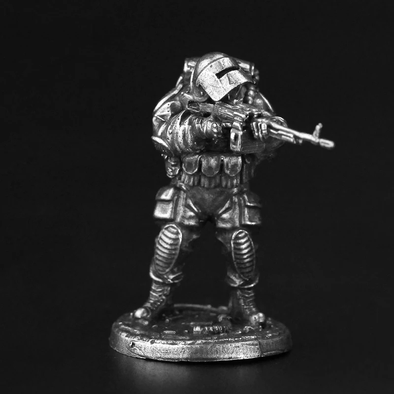 Cupronickel gra planszowa kawałek metalowe figurki nowoczesny wojna Model żołnierza kreatywna miniaturowa ozdoba akcesoria zabawki