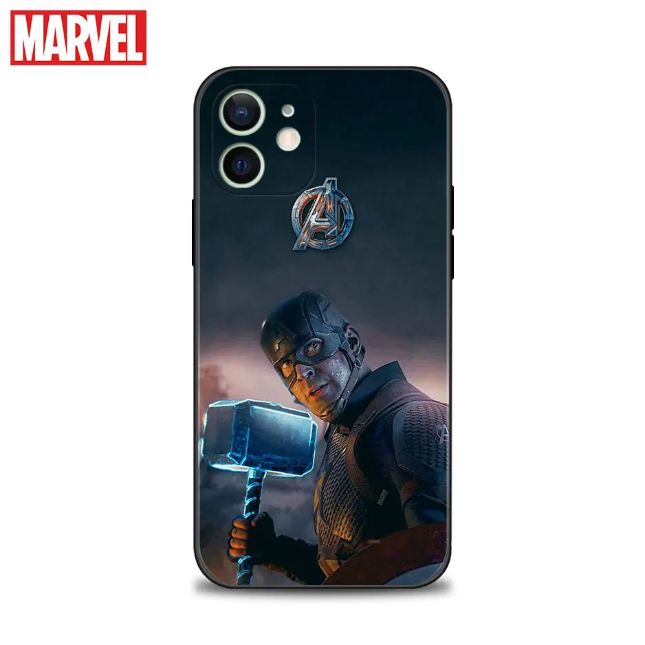 Phone Case For iPhone 15 14 13 11 12 Pro Max XR X 8 7 Plus XS 13mini Cover Silicon Bumper Marvel Captain America Steve Rogers