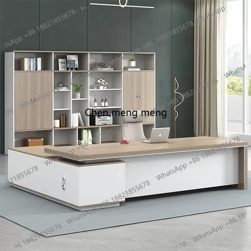 a55 Simple, modern and fashionable office furniture Atmospheric President's table Large class manager Table and chair combinatio