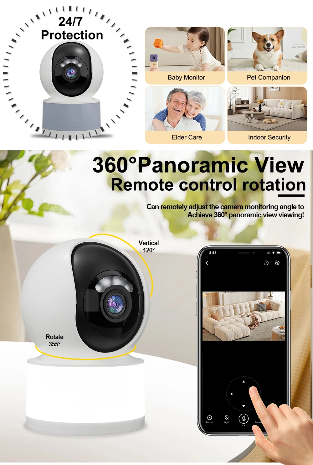 3MP 1296P Yoosee/Carecamアプリ対応 - Home Security Land のレビューと価格