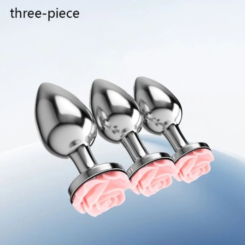 قابس معدني جديد على شكل وردة لألعاب التمتعة الذاتية الشرجية للذكور والإناث - منتج ألعاب غير تقليدي للبالغين