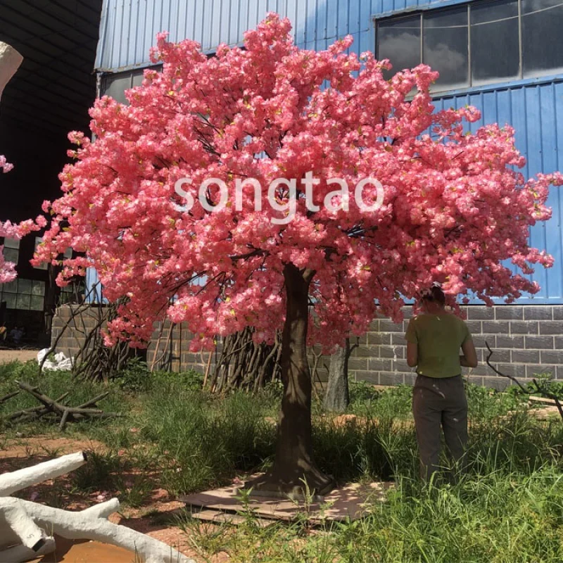 custom.songtao Cheap Artificial Cherry Blossom Tree Artificial Flowers Wedding Decoration Man Made Ornament