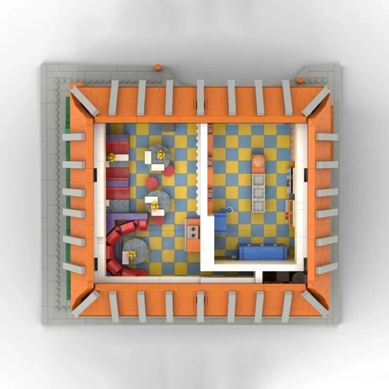 도시 스트리트 뷰 함부르크 레스토랑 모델 Moc 빌딩 벽돌 버거 아키텍처 기술 모듈러 블록 선물 크리스마스 완구