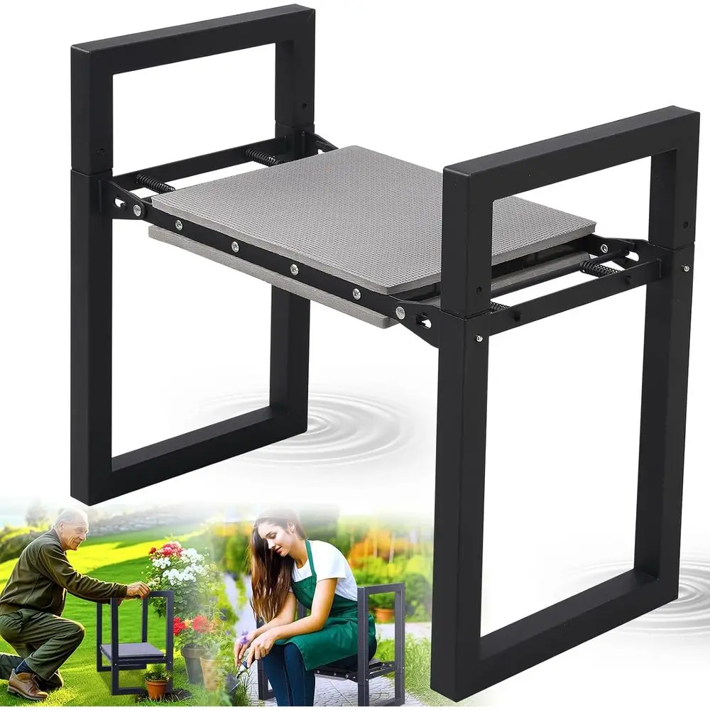 

Garden Kneeler and Seat Heavy Duty - Anti-Tip Super Stable Multiunctional Gardening Stool Bench,Wide 12.7" Pads,oldable Ergonomi