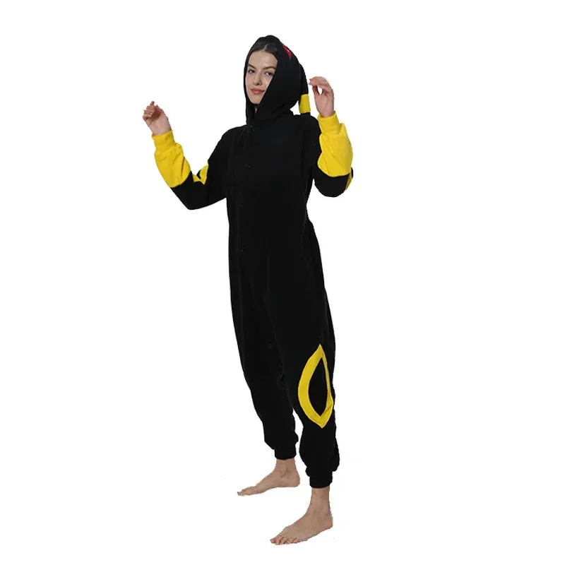 Disfraz de Cosplay de dibujos animados de Umbreon para mujer, monos de Anime Kigurumi Pokenon para adultos, ropa de casa Kawaii, mono de Navidad y Halloween