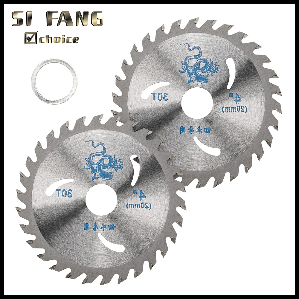 Disco de corte de madeira com ponta de carboneto de lâmina de serra circular TCT de 4 polegadas para moedor de ângulo 30/40T cortador de madeira
