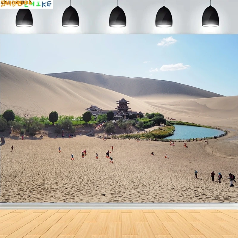 واسعة الرمال الكثبان الرملية المشتعلة الشمس الصحراء خلفيات للتصوير الفوتوغرافي غروب الشمس السماء الصخور سفاري المشهد شجرة مجففة عيد ميلاد خلفية DS-02 #3