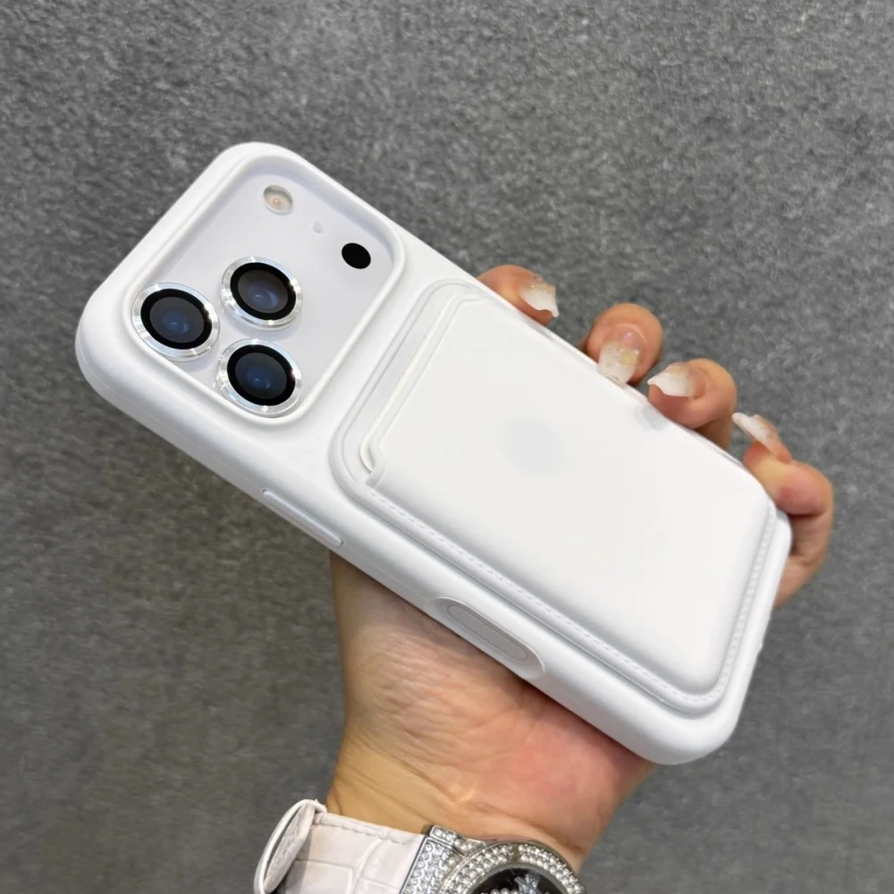 Flüssiges Silikon Magnetisch für MagSafe Brieftaschen-Slot-Kartenhalter-Hülle für iPhone 18 17 Air 16 15 14 13 12 Pro Max Weiche Stoßfänger-Abdeckung – Detail 7