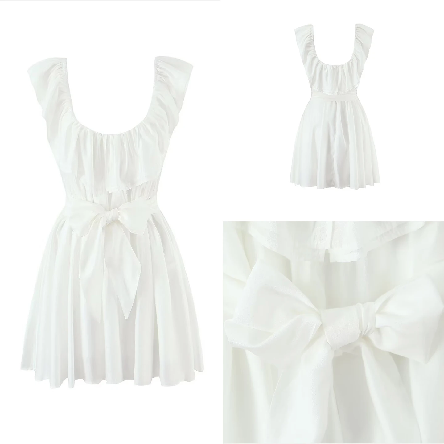 Faionable Commuter witte kanten rand Dr dames Sle Personali 2025 winter nieuwe collectie A-lijn rok V-Ne Svel