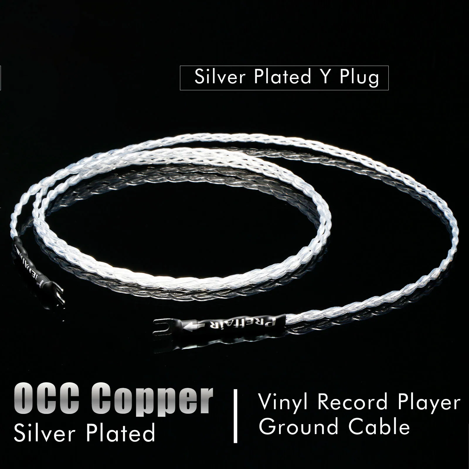 

Hifi 3AG Ground wire LP Vinyl Phono cable Occ Silver Plated Jumper Cable Amplifier Silver Plated Y Spade plug hifi bridge cable