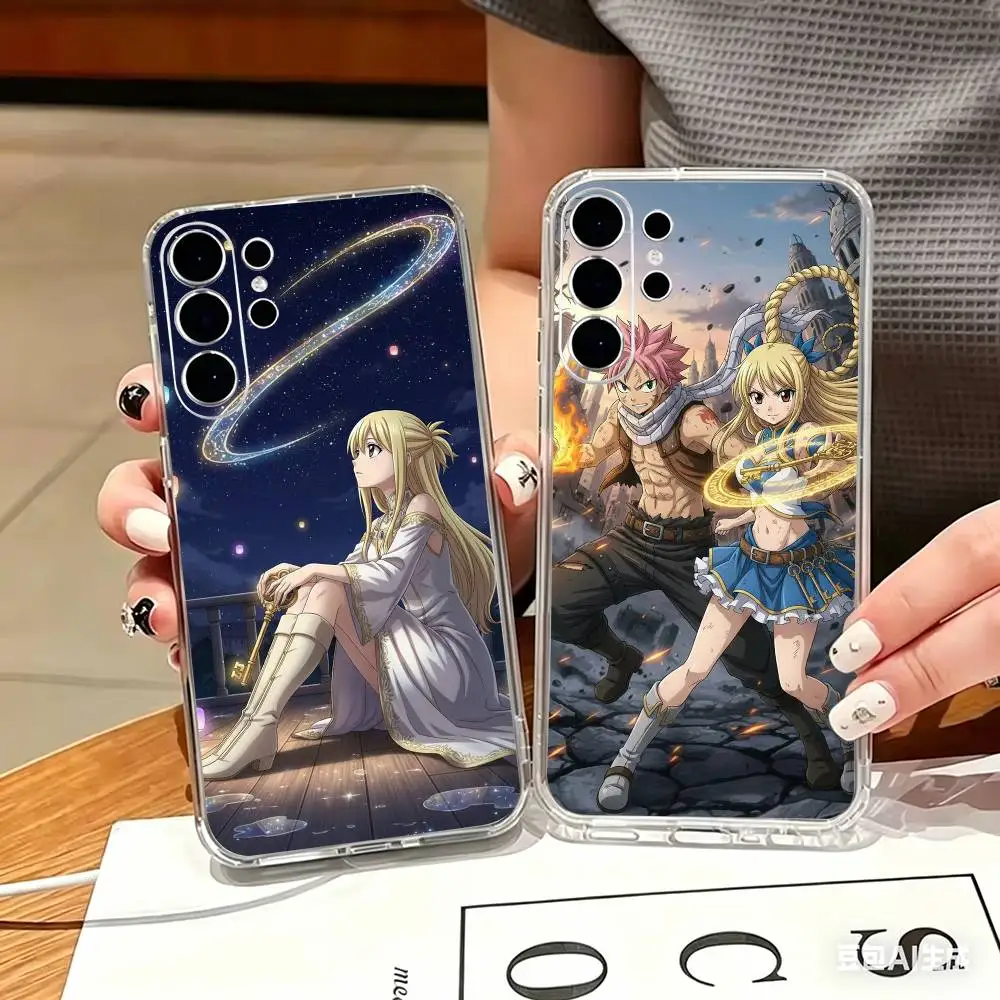 Badass anime F-Fairy Tailll  Transparent phone Case For Samsung S25,24,21,22,21,20,10,S9Ultra,Plus,Fe,Lite