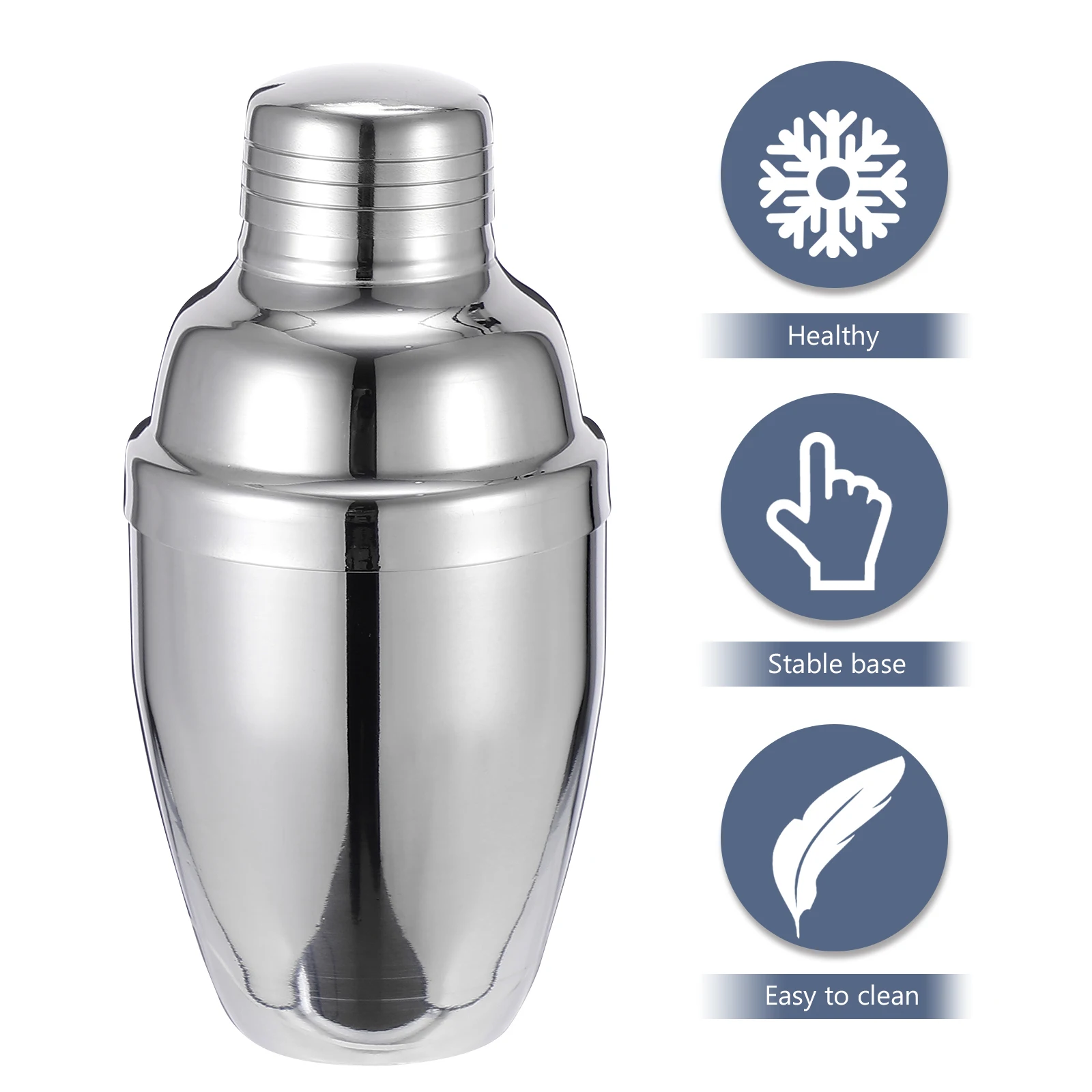 

Cocktail Shaker Stainless Steel Bar Tool Drink Mixer Vintage Kitchen 500ml Capacity Easy Clean Design For Home Party