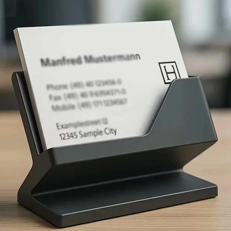 1PC Minimalist Business Card Holder Plastic Desktop Organizer Suitable for Any Size Cards Storage And Display