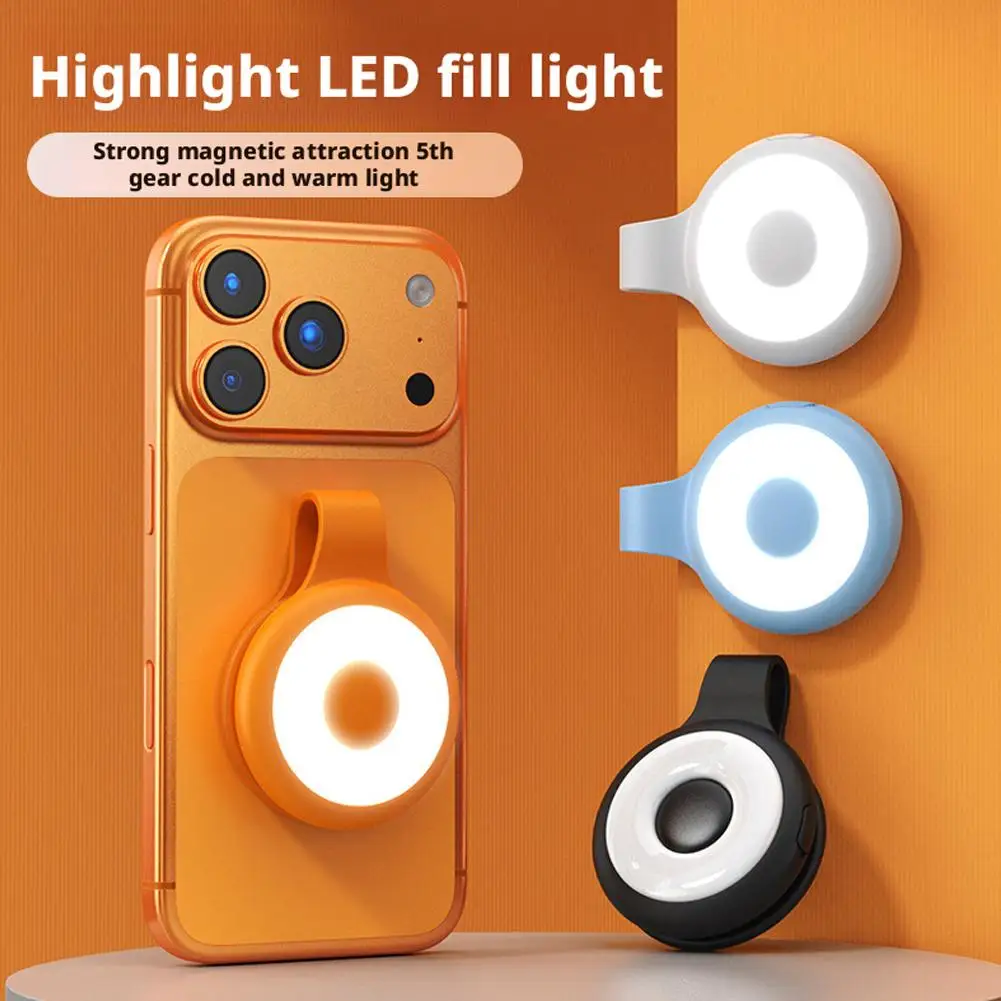 

Магнитный заполняющий светильник для мобильного телефона, портативный светодиодный светильник высокой яркости для селфи, помощник по фотосъемке, зажим для съемки, ночное время, заполнение L