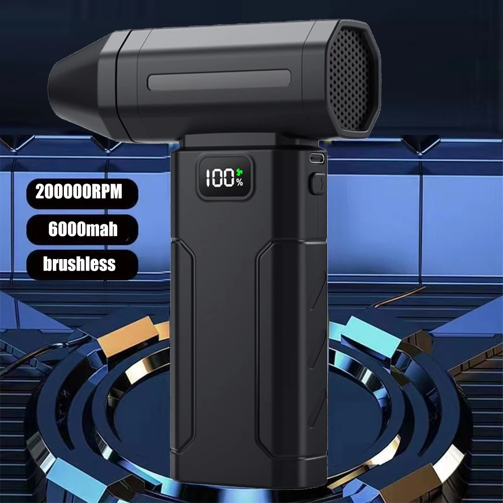 Violent Fan 200000RPM Powerful Air Blower Portable Handheld Turbo Fan 52m/s Winds Brushless Jet Blower Gun Tools