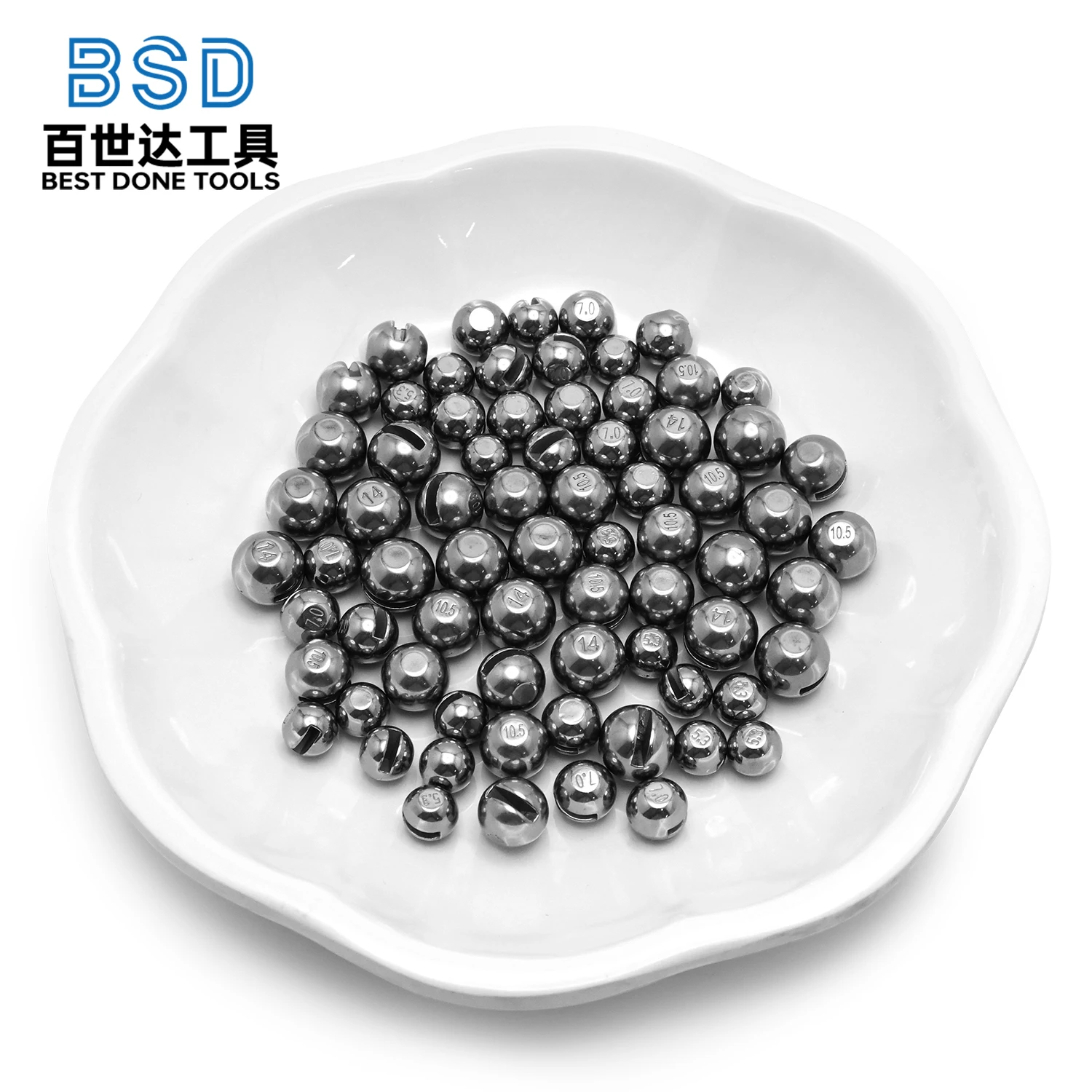 10/25 Pcs Bass Fishing Carbide Jig Weights | 97% Pure Carbide Weedless Ball Sinkers 1.8g-28g (No Hooks)
