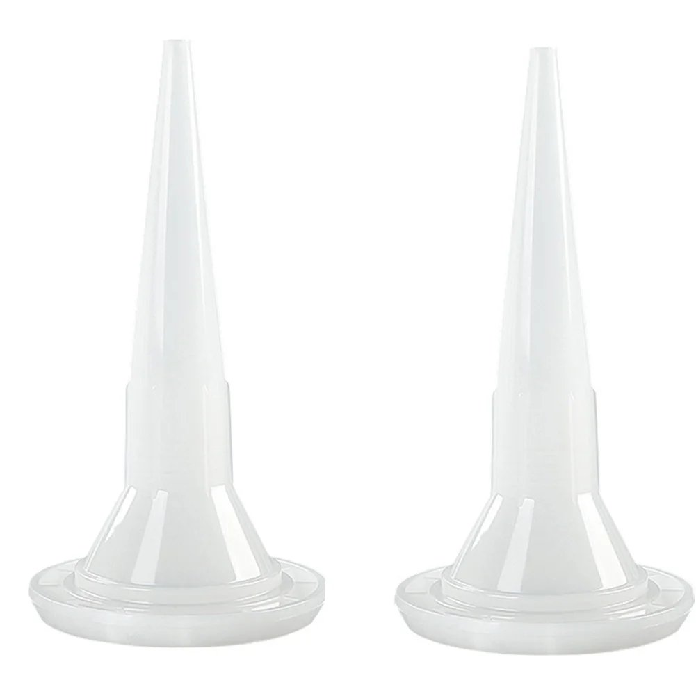 Glue Mouth Caulking Nozzle Glass Glue Tip Mouth White 2pcs Home Improvement Structural Glue Nozzle High Quality