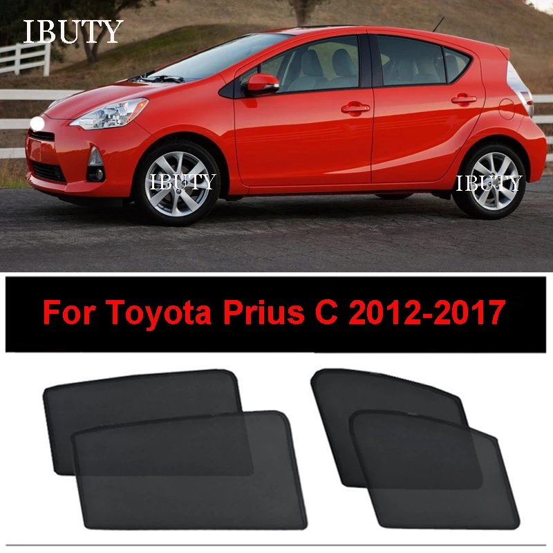 

For Toyota Prius C 2012 2013 2014 2015 2016 2017 Custom Car Sunshade Visor Mesh Curtains Side Window Sun Shade UV Heat Sunshield