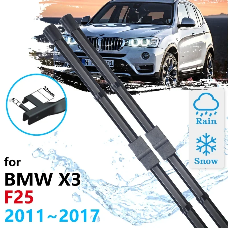 For BMW X3 F25 2011 2012 2013 2014 2015 2016 2017 M Sport XDrive30d XDrive20d Windscreen Windshield Washer Car Front Wiper Blade