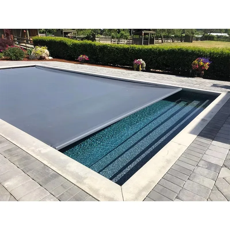 Cubierta Eléctrica Automática para Piscina de PVC JC, Protección UV, Resistente al Desgaste, con Enrollador