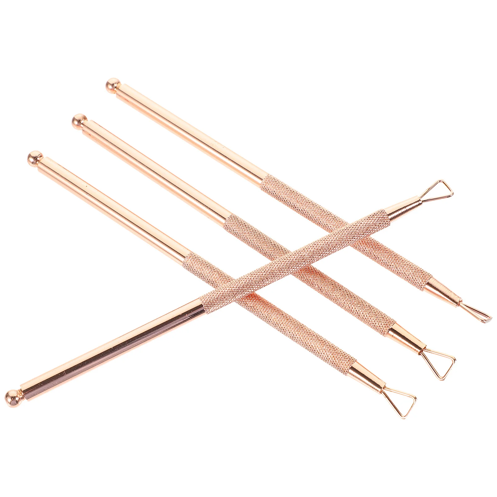 4 قطعة الفولاذ المقاوم للصدأ مسمار الفن إزالة أداة مثلث إهاب مقشرة مكشطة هلام مزيل طلاء الأظافر مقبض مريح للتقليم #6