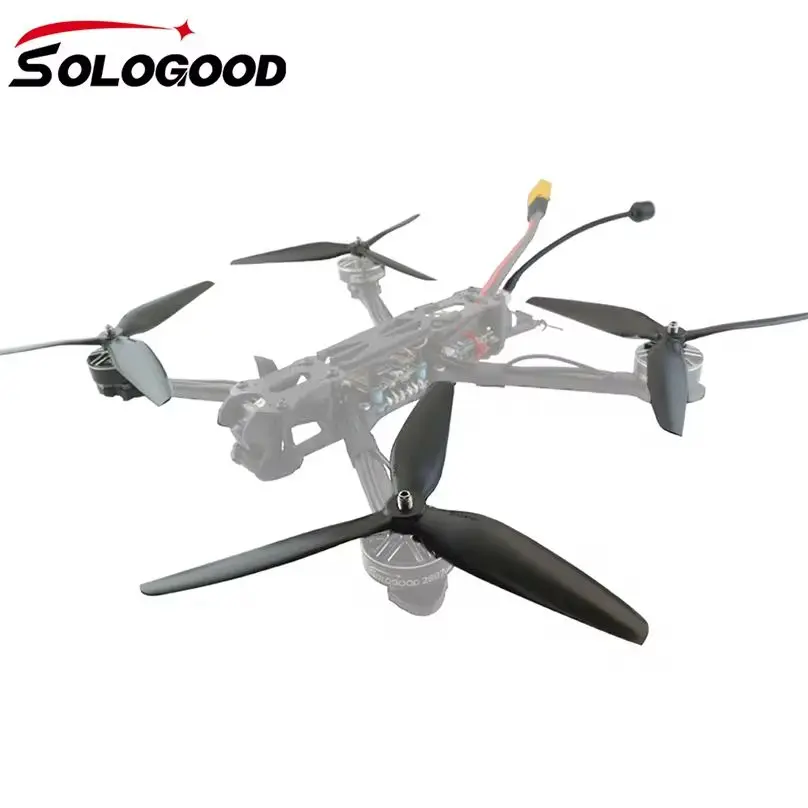 2 pares SoloGood 7040 7 pulgadas 3 aspas 7X4X3 CW CCW hélice de nailon de fibra de vidrio para RC FPV Racing Quadcopter