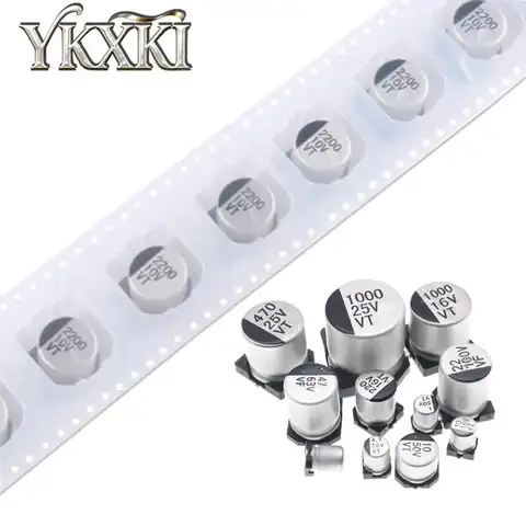 10 adet 6.3V 10V 16V 25V 35V 50V SMD alüminyum elektrolitik kondansatör 2.2UF 4.7UF 10UF 22UF 33UF 47UF 68UF 100UF 220UF 330UF 1000UF