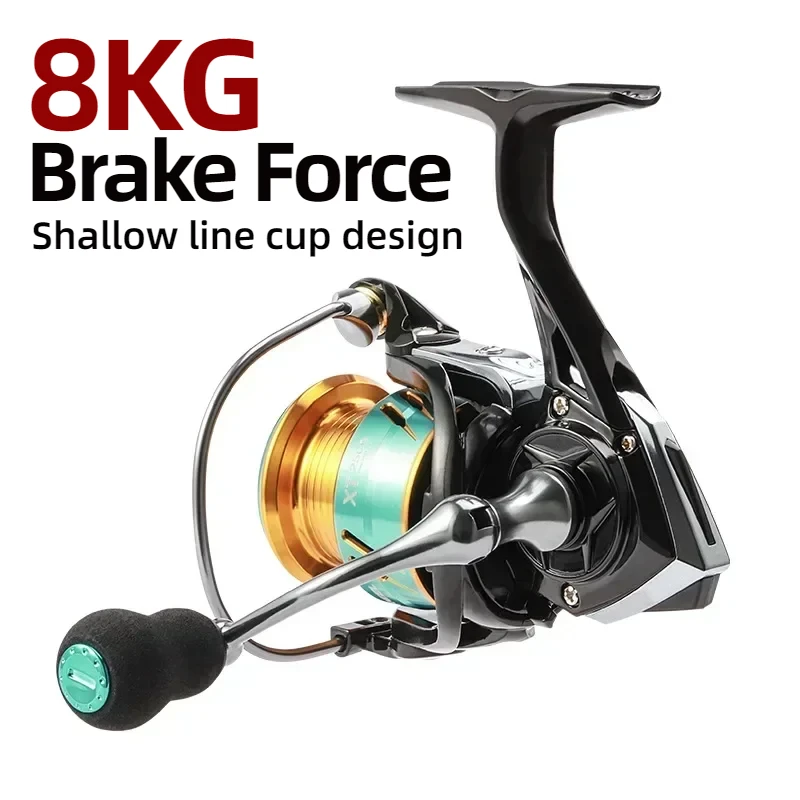 High-Speed Spinning Fishing Reel, XT2500, Seamless Design, Shallow Line Cup