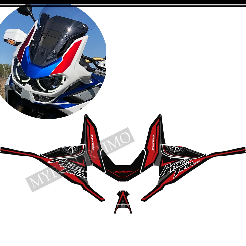 Deflectores de viento para Honda CRF1100 CRF 1100L L1 L2 Africa Twin Adventure Sport, juego de pegatinas, Kit de calcomanías, almohadillas laterales para tanque, 2020