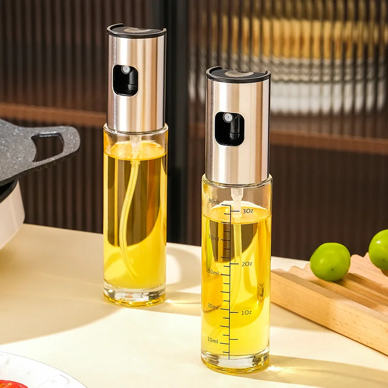 

Household oil Spray Bottle Barbecue Cooking Olive oil Sprayer Plastic Baking oil Spray Empty Bottle Vinegar Bottle Or oil Brush