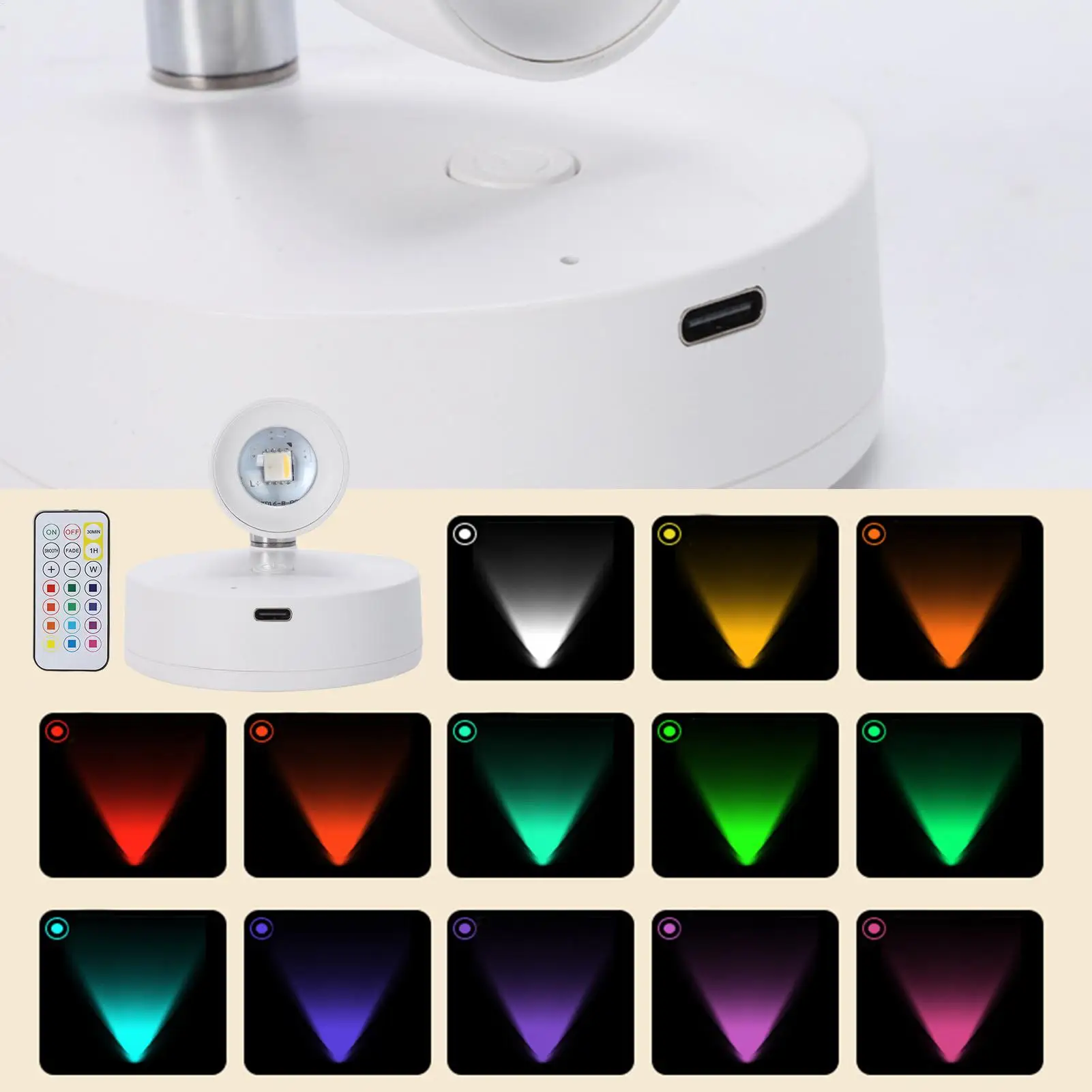 Wireless Uplighting For Plants Remote Control Rechargeable Accent Spotlights Battery Powered Uplighting Room Ambient Lighting