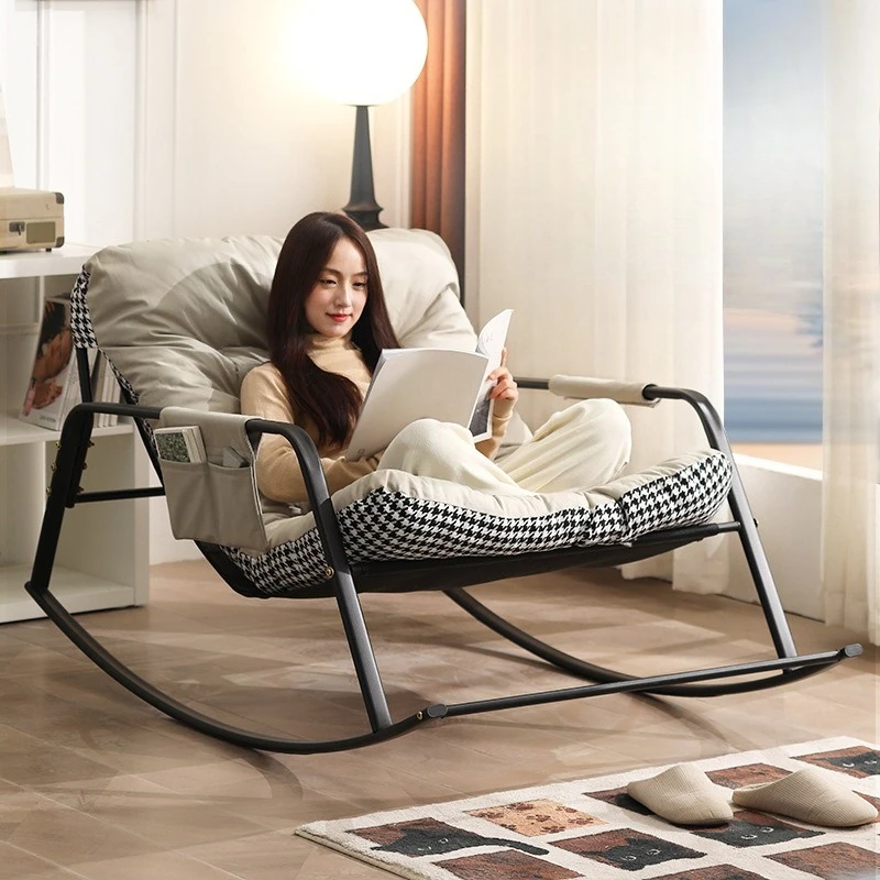Lazy sofa sleepable reclining double rocking chair adult reclining chair household balcony leisure chair living room rocking