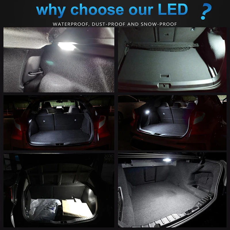 2PCS LED TRUNK CARGO AREA LIGHT LAMP FIT FOR FORD FUSION MUSTANG FOCUS ESCAPE C-MAX