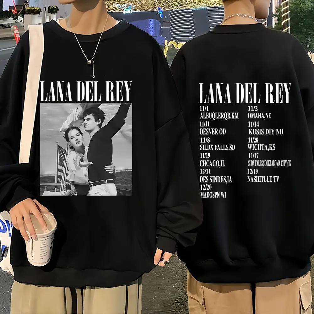 

Singer Lana Del Rey Ldr Sailing Print Sweatshirt Hoodie Men Women Oversized Retro Fashion Streetwear Fleece Pullover Long Sleeve