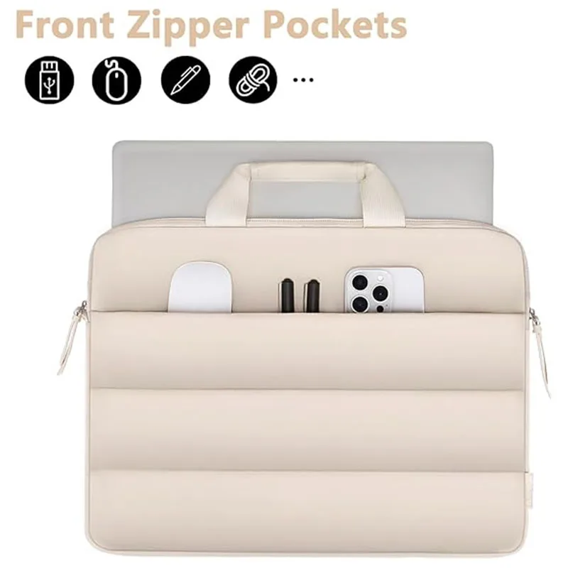 Laptop Briefcase Bag for 2025 MacBook Air Pro M5 M4 M3 M2 M1 13 13.3 14 15 15.6 16 inch HP Dell Lenovo Asus Notebook Sleeve Case