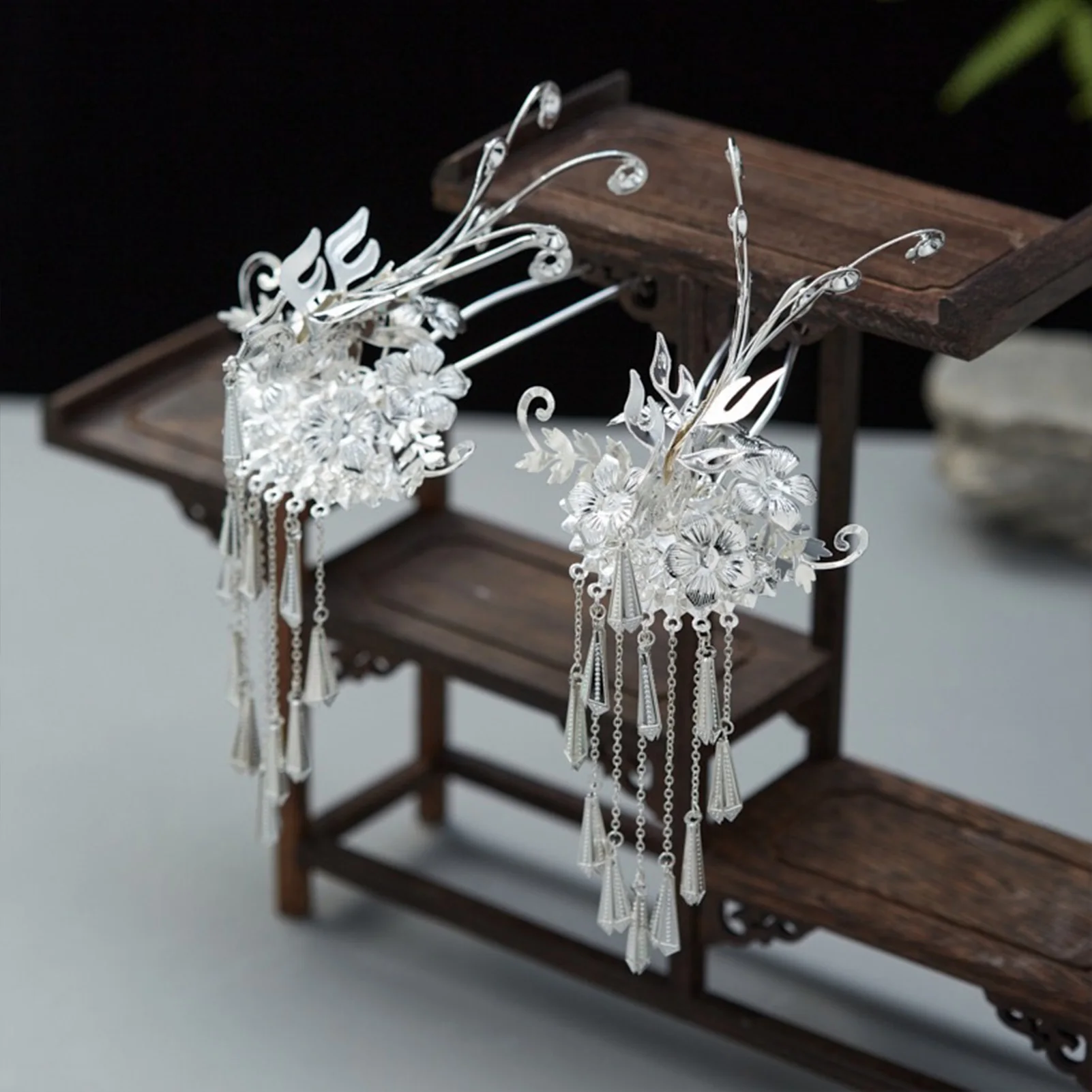 Miao Nationality Jewelry Set Sparkling Banquet Hair Accessories Headdress for Party Outfit Cloth Matching image 2