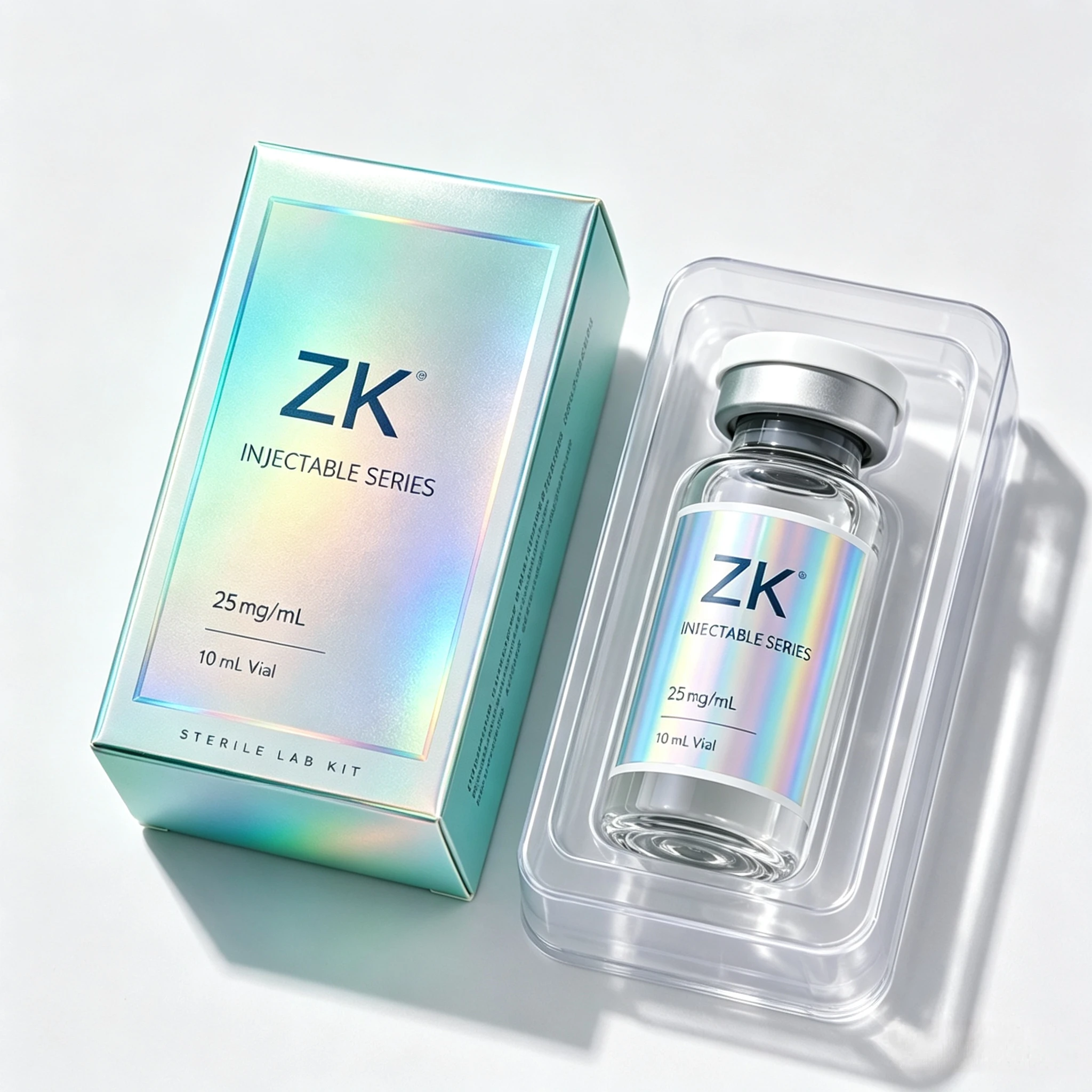 Custom Peptide Vial Single Paper Gift Packaging Box Durable Paper Carton For 3ml 10ml Reagent Bottles