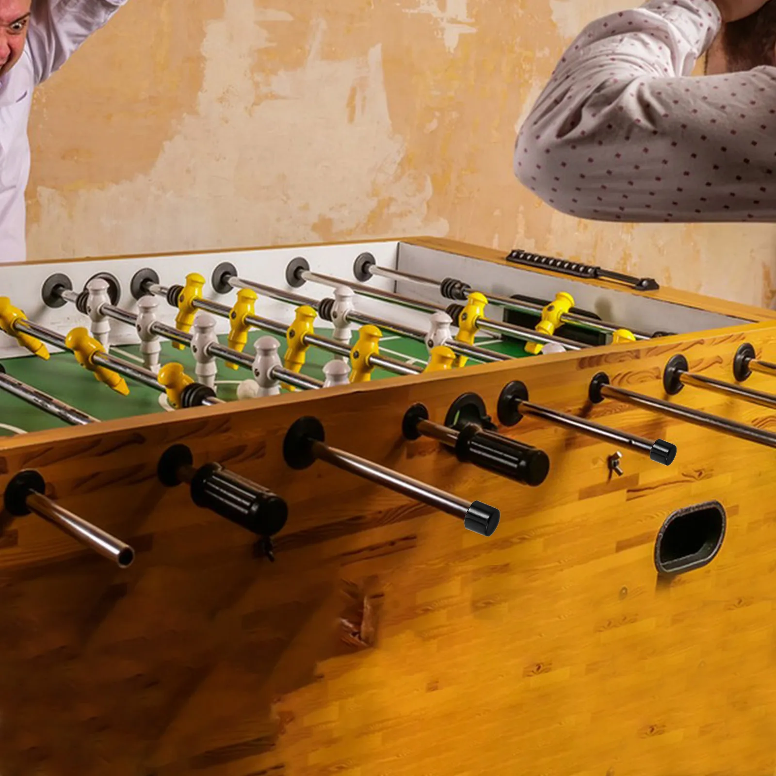 10 قطعة قبعات نهاية فووسبالل 12 مللي متر قبعات أمان القطب البلاستيكي لطاولة كرة القدم قضيب استبدال عالمي مناسب خفيف الوزن