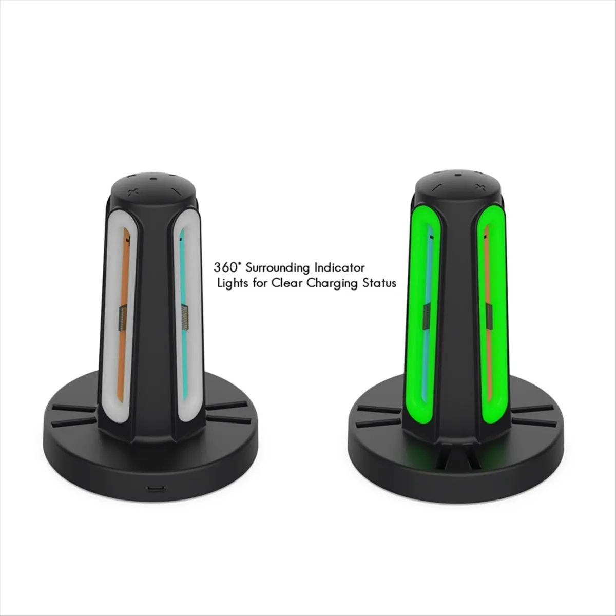 【ELEVATE LIFE】4in1 Charging Dock for Switch 2 Controller Charging Station Card Storage Base with 360° LED Indicators Switch 2